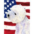 Carolines Treasures 11 x 15 In. Usa American Flag With Westie Flag- Garden Size SS4249GF